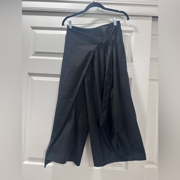 Dresses & Skirts - Black Wide-Leg Pants with skirt wrap in front